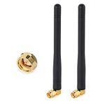 Eightwood SMA Antenna 433MHz Antenna SMA Connector Omni-directional Vertical NFC RFID Antenna 2pcs for CB Radio CB Wireless WLAN Ham Radio Walkie Talkie