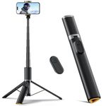 TODI 63" Phone Tripod, Tripod for iPhone & Portable Selfie Stick Tripod with Remote, Phone Tripod Stand for Video Recording, Travel Tripod for Cell Phone Tripod Compatible with iPhone 15/14/13/Android