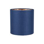 Contemporary Navy Midnight Blue 13 x 13 cm Clip-On Candle Shade with Copper Inner Lining - 40watt Max | Perfect for Chandeliers, Wall and Ceiling Lights Using Candle Bulbs by Happy Homewares