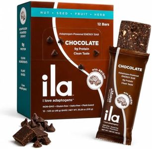 ILA Adaptogen Energy Bar, Ashwagandha & Reishi, Chocolate, 12 Bars