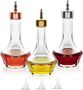 Bitters Bottle - Lead Free Glass with Stainless Steel Dasher Top 50ml Professional Bar Tool for Making Craft Cocktails and The Perfect Whiskey DSBT0001 (3pcs)