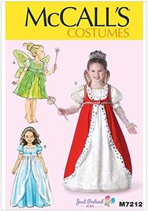 McCall's Costumes M7212, Children's Fairy Queen Costume Sewing Pattern, Sizes 3-8
