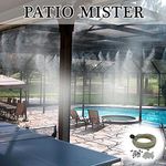 Patio Misting Kit - Pre- Assembled Misting System - Simply unpack and Attach - Cools temperatures by up to 30 Degrees - for Patio, Pool and Play Areas (48 Feet - 12 Nozzles)