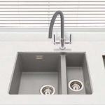 Cookology Lucca Granite Composite Kitchen Sink - 1.5 Bowl (Grey)