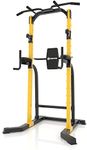 ZENOVA Power Tower Pull Up Bar Station, Pull Up Tower Dip Station for Home Fitness Exercise,Multi-Function Workout Equipment Squat Rack (Yellow)