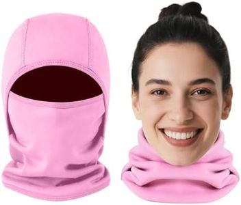 Aegend Ski Mask for Men Women, Breathable Windproof Balaclava Face Mask for Cold Weather Winter Outdoor Sports(Pink)