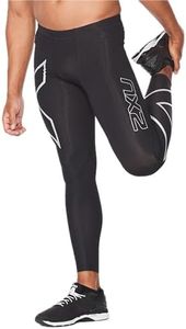 2XU Men's Core Compression Tights - Enhances Performance & Recovery - Black/Nero - Size Small