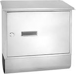 SereneLife, Mailboxes for House Outdoor, Wall Mount Lockable Mailbox, Large Capacity Mailbox Outdoor, For Home, Office Business, 39.9D x 38.1W x 12.2H Centimeters, White