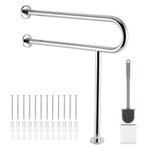 YUCHENGTECH Toilet Grab Rails for Elderly 70x70cm Handicap Rails Grab Bars Toilet Grab Bar Stainless Steel Handicap Handrails Wall Mounted Bathroom Safety Support Bar for Disabled Pregnant Woman