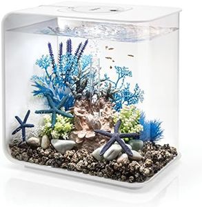 biOrb 72034 FLOW 30 LED, white, 30 L tank volume - rectangular acrylic design aquarium, set with filter system, LED lighting, bottom gravel, air diffuser