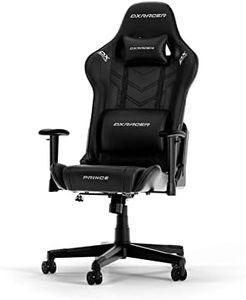 DXRacer PRINCE L Schwarz PVC Leder das Orginal Gaming Stuhl