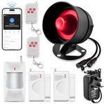 House Alarms System WiFi, Door Window Sensor Alarm System-Home Security Systems Anti-theft 120DB Alarm, alarm system kit with Free Notification APP Control &Remote Control for Garage Shed