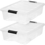IRIS USA 27 Qt Stackable Plastic St