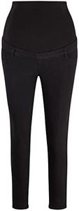 ChicWhisper Ladies Skinny Leg Over Bump Maternity Jeans Black