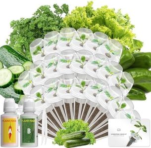 LYKOCLEAN 24 Pods Vegetable & Salad Green Seed Pod Kit for Aerogarden, Ahopegarden, iDOO – Non-GMO American Fast Lettuce, Green Pepper, Cucumber, Parsley Seeds, Compatible with All Hydroponic System