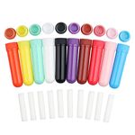 30PCS Essential Oil Inhaler Tubes with 30 Pieces Cotton Wicks Refillable Nasal Inhaler Stick Aromatherapy for Aromatic Therapy 10 Colors