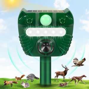 2024 Upgraded Ultrasonic Animal Repeller Cat Repellent Outdoor Deer Repellent Devices Solar Animal Repeller with Motion Sensor to Scare Away Dog Squirrel Rabbit Raccoon Coyote Skunk Repellent for Yard