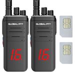 Wurui G5 Global-ptt 4G POC walkie Talkie for Adults Long Range intercom 5000 Miles Distance Network Two Way Radio work team communication professional job unlimit distance (2blackwithSIM)