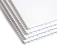 5 X A1 840x600mm sheets of White Correx plastic fluted sheet display board