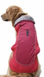 KUTKUT Warm Medium Dog Winter Jacket, Waterproof Windproof Dog Turtleneck Clothes for Cold Weather, Thicken Fleece Lining Pet Outfit, Winter Apparel for Medium Dogs (L, Adjustable Chest: 62cm - 66cm)