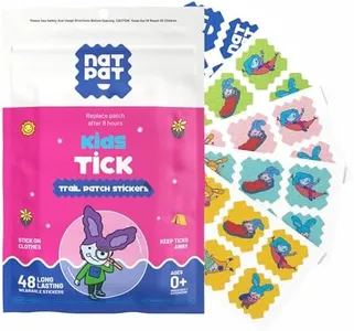 NATPAT TrailPatch Tick Repellent Stickers for Kids - All Natural Chemical Free Outdoor Bug Patch for Toddlers, Kids (48 Pack)