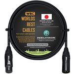 WORLDS BEST CABLES 6 Foot - Balanced Microphone Cable - using Mogami 2549 (Black) wire and Neutrik NC3MXX-B & NC3FXX-B Gold XLR Plugs