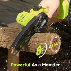 Supstable 6-Inch Mini Chainsaw – Portable Electric Handheld Saw