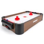 Power Play | Air Hockey Table Game, Wooden Portable Table Toys Game for Kids and Adults, 20inches, Brown