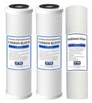 IPW Industries Inc 3-Pack Replacement Filter Kit for Krystal Pure KR15 RO System - Includes Carbon Block Filters & Polypropylene Sediment Filter