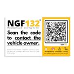 (Pack of 2 Car Tags) NGF132 Contact Stickers for Car and Bike Owners. People can Contact You for Your Parked Vehicle Without Getting Your Phone Number.