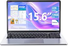 SGIN 15.6 Inch Laptops, 4GB RAM, 128GB SSD Laptop Computer, Celeron Processor Notebook, 2.4G/5G WiFi, Type-C, Mini HDMI, Webcam, UHD Graphics 600, 1TB TF Card Expansion(WiFi)