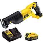 DeWalt DCS380N 18V XR Reciprocating Saw with 1 x 4.0Ah Battery & Charger