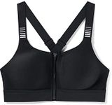 Under Armour UNDKU Women UA VANISH High Zip Bra Sport Bra - Black/Black/Reflective (001), 32A