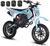 SYX MOTO VK Dirt Bike 60cc 4-Stroke Gas Powered Motorcycle Pit Bike Automatic Transmission Pull Start Up to 22 Mph 2.0 hp 10'' Wheel-Blue