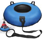 YAKESD Snow Tube, Heavy Duty 37" Large Inflatable Sled with Thickened Bottom for Kids and Adults, Cold-Resistant PVC Sled Toboggan for Winter Outdoor Activities