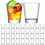 Shot Glass Set of 36 Heavy Base Shot Glass Bulk 2 oz Round Shot Glasses Set for Espresso, Whiskey, Liqueurs and Tequila