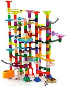 Marble Run - 200Pcs Marble Maze Game Construction Building Toy, Marble Race Set with 30pcs Glow Marble STEAM Building Toys Gift for Kids Ages 4 6 8 (Marble run-200)