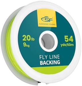 SF Fly Fishing Dacron Braided Backing Line Trout Line 20LB 50m/54yds Fluor Yellow