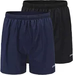 EZRUN Men's 5 Inches Running Workout Shorts Quick Dry Lightweight Athletic Shorts with Liner Zipper Pockets (2-Pack,L)