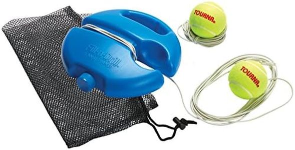 Tourna Fill-n-Drill Tennis Trainer with Extra Ball, The Original Patented Water Fill Base Tennis Trainer Blue