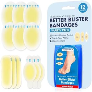 Dr. Frederick's Original Better Blister Bandages - Water-Resistant Hydrocolloid Pads for Foot Protection & Recovery - Blister Relief Pads