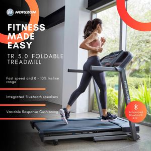 Horizon TR5.0 Folding Treadmill – Compact Home Fitness Machine