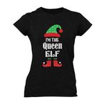 TheYaYaCafe Matching Elf Family Printed Family T-Shirt for Christmas (Women_L) Women