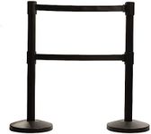 US Weight - ADA Compliant Dual Belt Stanchions for Crowd Control, Easy Connect Assembly, Premium Crowd Control Barriers, 2-Pack Stanchion Set from US Weight