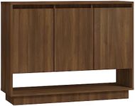 'VidaXL Engineered Wood Sideboard in Brown Oak - Versatile Cabinet with 3 Doors and Open Compartment - 97x31x75 cm