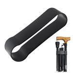 Folding Walking Stick Holder Clip Crutch Accessories Plastic Holder Clip Fits Most Folding Sticks Crutch Binding Rope Fixing Clip Binding Durable and Convenient Ring Binding for Foldable Trekking Pole