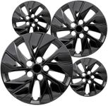 Fuel Rider 16 inch Gloss Black ABS Hubcap Wheel Cover for 2019-2022 Nissan Altima (Set of 4) Wheelcovers for 16 inch Standard Steel Wheels- Auto Tire Cover Replacement Exterior Cap Cover