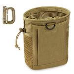 LIVANS Tactical Molle Dump Pouch, Magazine Recovery Pouch Drastring Ammo Bag Belt Utility Fanny Adjustable Military Holster Bag Outdoor for Airsoft Paintball Hunting Gear with D-Ring