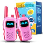 Grriopi Walkie Talkie Kids, 4 5 6 7 Year Old Girl Gifts for 3-12 Year Olds Girl Toys Age 5 6 7 Walkie Talkies Toddler Toys Kid Toys for Girls Gifts Age 4 5 6 Sensory Toys for Autism Outdoor Toys Pink