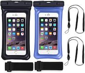 Waterproof Phone Pouch, RUMANLE 2 Pack IPX8 Universal Waterproof Case Underwater Dry Bag Compatible with iPhone 14 13 12 SE2 11 Pro XS Max XR X 8 7 6s Plus Galaxy S10 S9 Note 10 Google Pixel Up to 7"